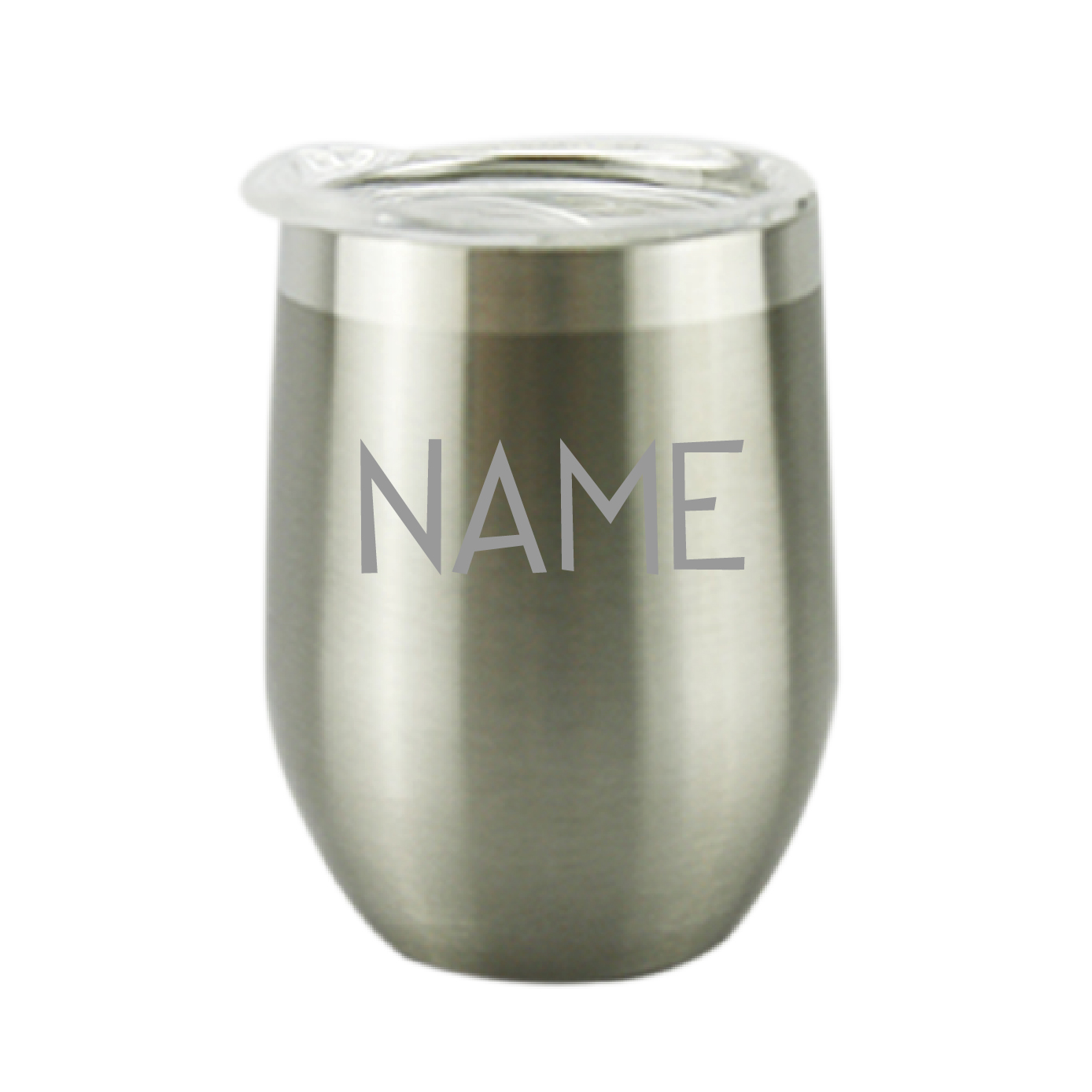 Silver Custom Name Personalised Vacuum Insulated Stainless Steel Tumbler 